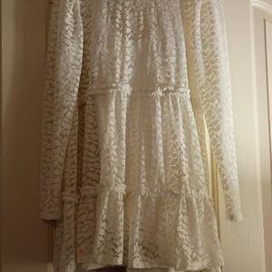 Elegant White Lace Dress